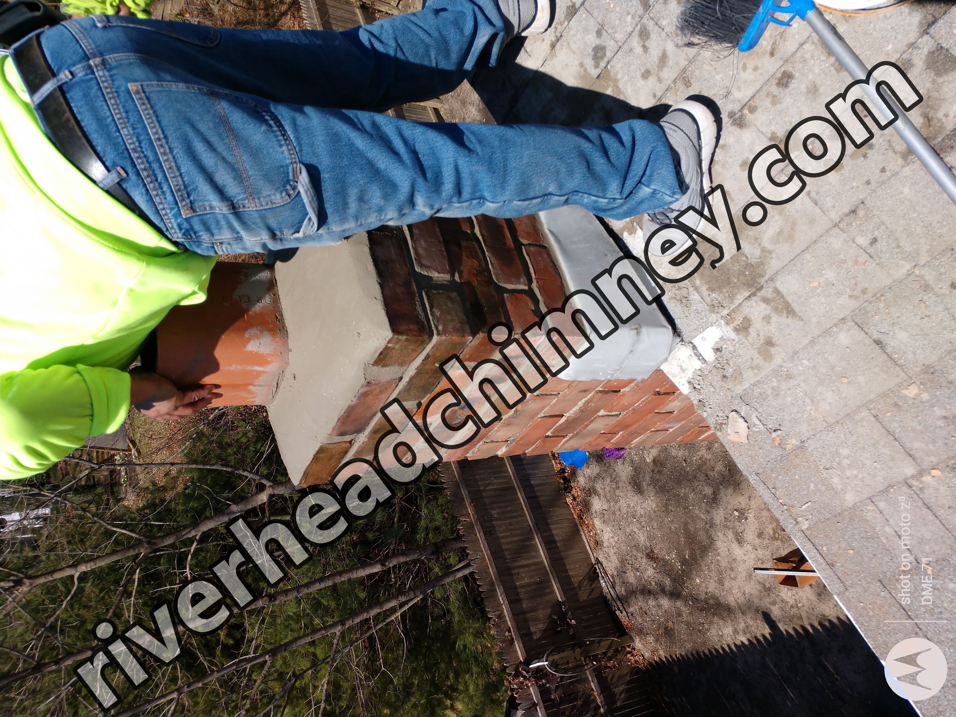 Cracked chimney professionally repaired in Riverhead, NY