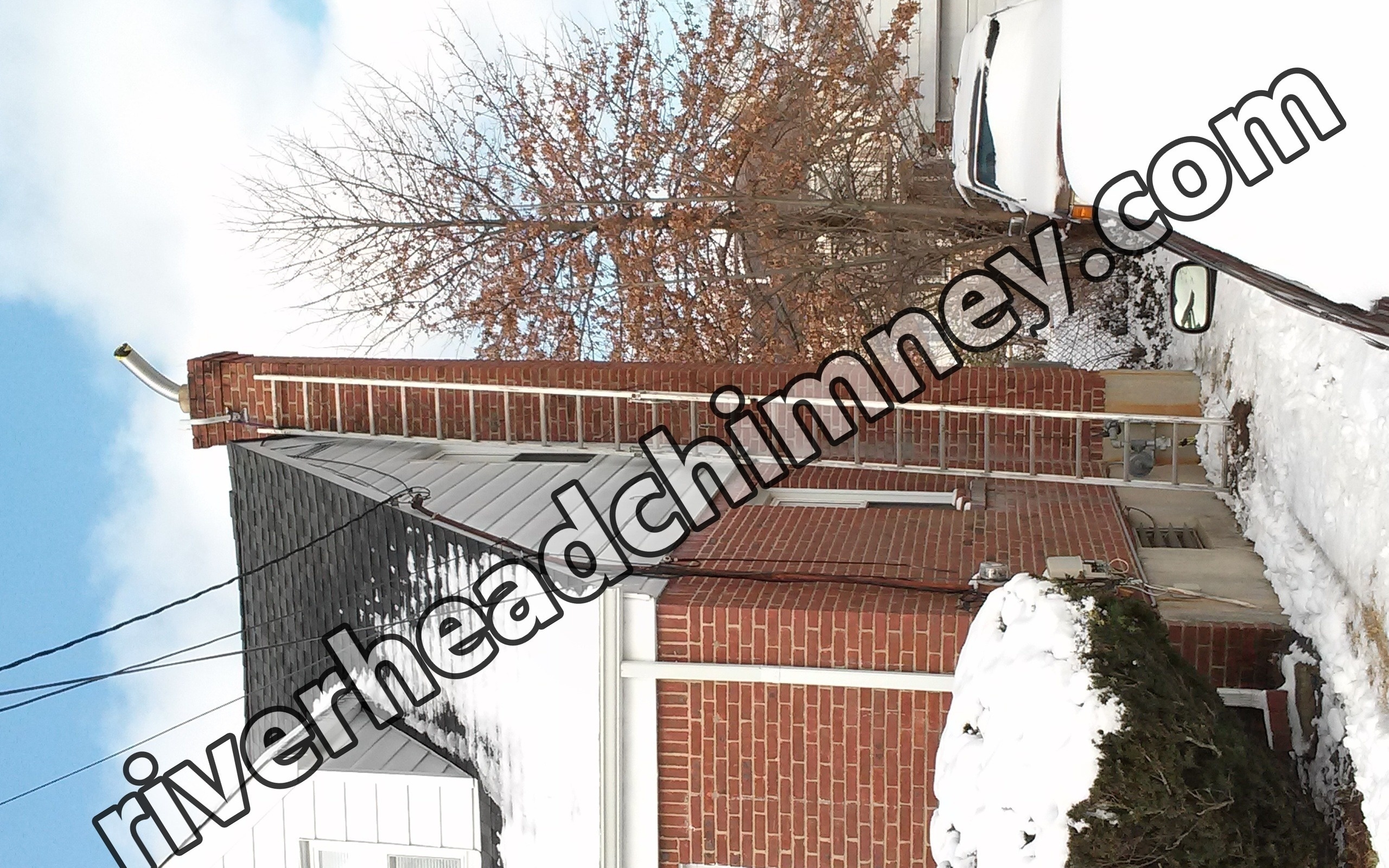 Stainless steel chimney liner installation in Riverhead, NY